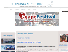 Tablet Screenshot of koinonia.be